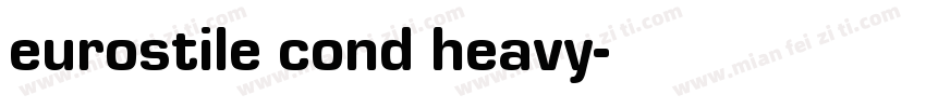 eurostile cond heavy字体转换